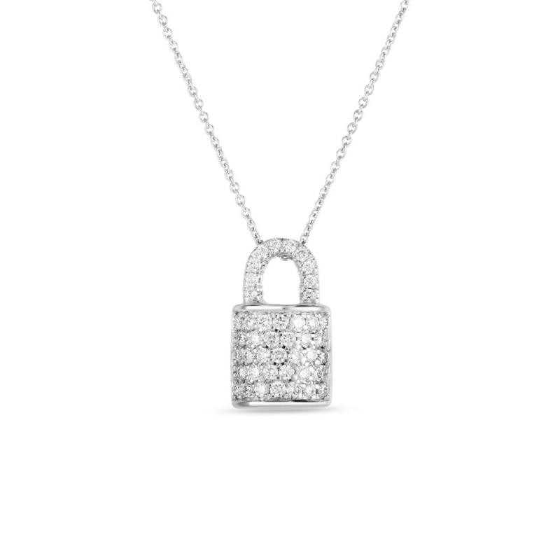 http://williambarthman.bluestar-apps.com/upload/product/18K WHITE GOLD DIAMOND LOCK NECKLACE 0.45. 