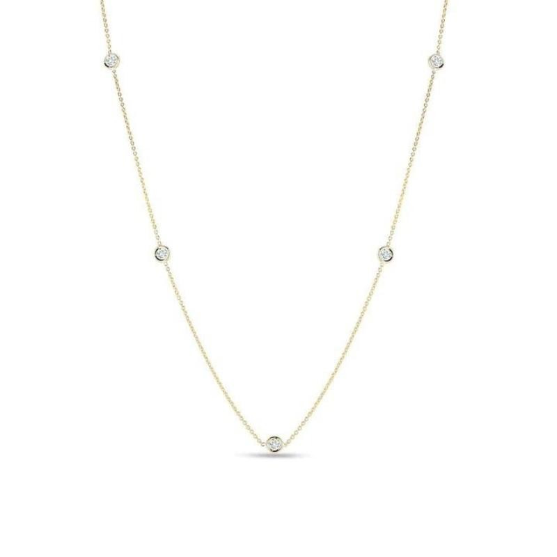 http://williambarthman.bluestar-apps.com/upload/product/ROBERTO COIN 18KYG 5 STATION DIAMOND NECKLACE. 