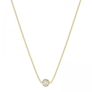 Roberto Coin 18k Yellow Gold Diamond Necklace .10ctw. 