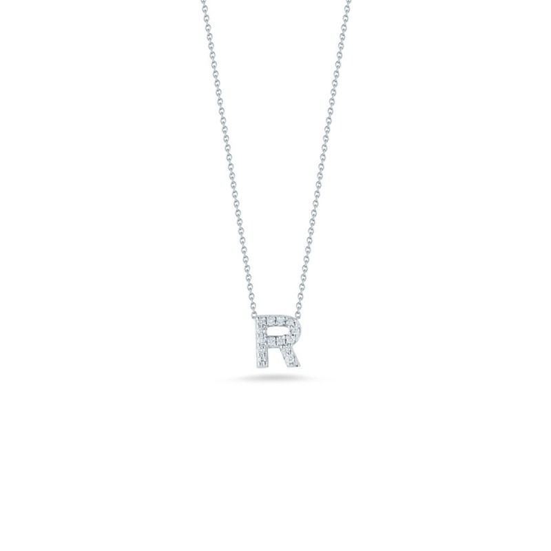 http://williambarthman.bluestar-apps.com/upload/product/18K WHITE GOLD DIAMOND LOVE LETTER R NECKLACE. .06CT. 