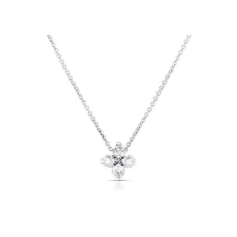 http://williambarthman.bluestar-apps.com/upload/product/Roberto Coin 18KW Love in Verona Diamond Small Flower Necklace .27ctw. 