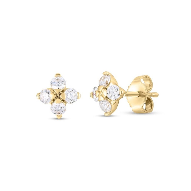 http://williambarthman.bluestar-apps.com/upload/product/Roberto Coin 18k Yellow Gold Love in Verona Diamond Small Stud Earrings. .63ctw