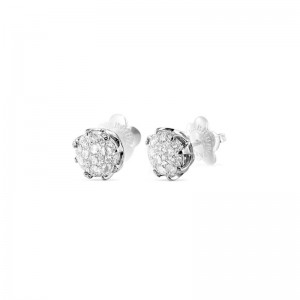 18K WHITE GOLD DIAMOND SISSI EARRINGS 0.78. 