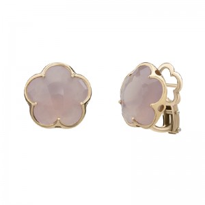 Pasquale Bruni 18K Rose Gold Bon Ton Earrings with Rose Quartz