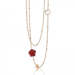 18K RED GOLD NECKLACE BON TON 11.03 GOLD .01 DIAMOND 14.37 SEM. 