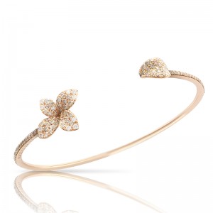 18K ROSE GOLD DIAMOND GIARDINI PETITE BRACELET 0.84. 