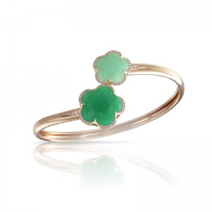 18K ROSE GOLD BON TON GREEN BRACELET 15.30. 