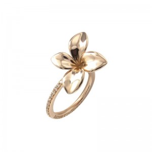 18K RG DIAMOND PETITE GARDEN 0.11 RING. 