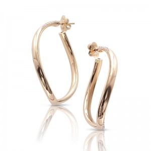 18K ROSE GOLD DIAMOND TOUCH EARRINGS 0.44CT. 