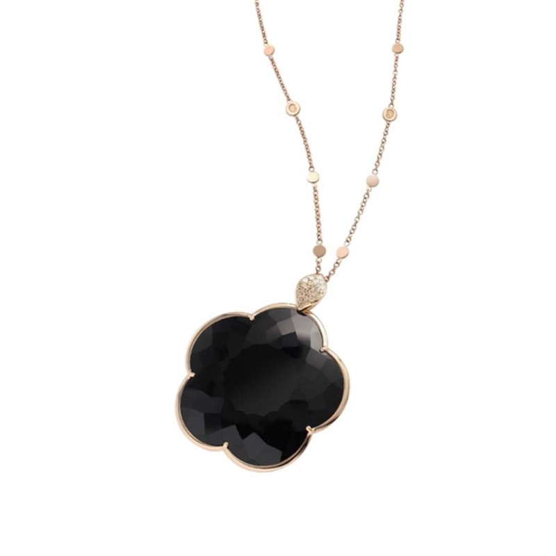 http://williambarthman.bluestar-apps.com/upload/product/18K ROSE GOLD TON JOLIE BLACK STONE AND DIAMOND NECKLACE DIA- 0.13CT, 32.29CT-BL. 