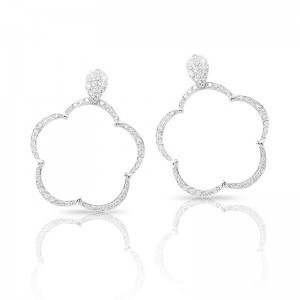 18K WHITE GOLD DIAMOND TON JOLIE EARRINGS 0.74CT. 