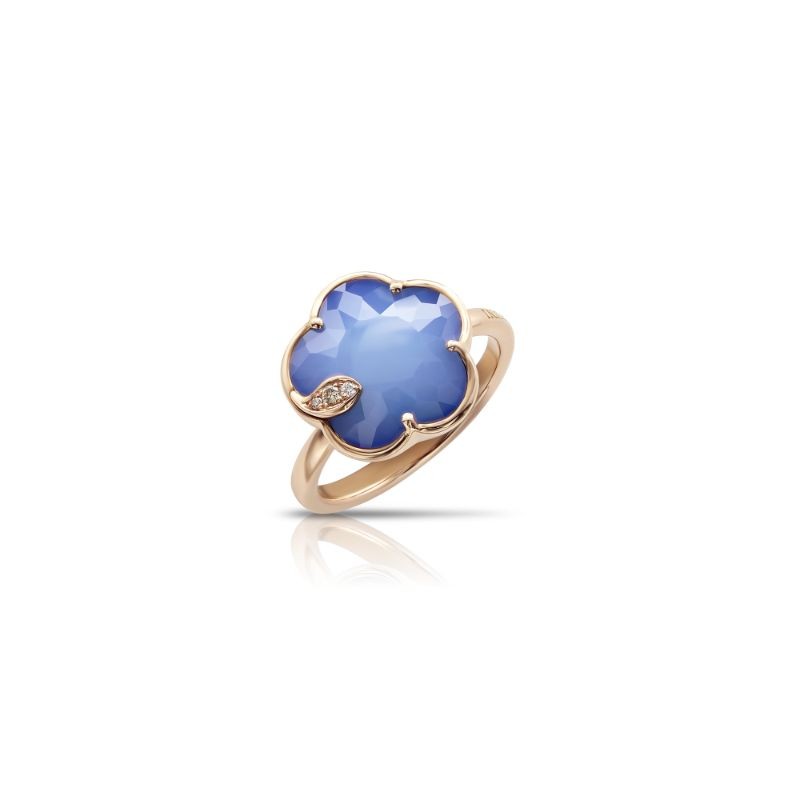 http://williambarthman.bluestar-apps.com/upload/product/Pasquale Bruni 18k Rose Gold Petit Joli Ring with White Agate and Lapis Lazuli Doublet, White and Champagne Diamonds