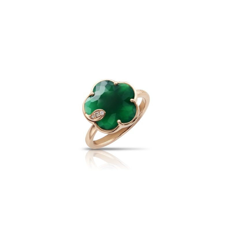 http://williambarthman.bluestar-apps.com/upload/product/Pasquale Bruni 18k Rose Gold Petit Joli Ring with Green Agate, White and Champagne Diamonds