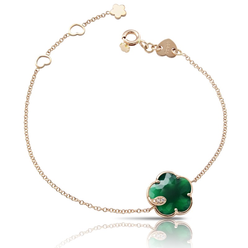 http://williambarthman.bluestar-apps.com/upload/product/18K ROSE GOLD JOLI BRACELET GREEN AGAT AND DIAMOND. 