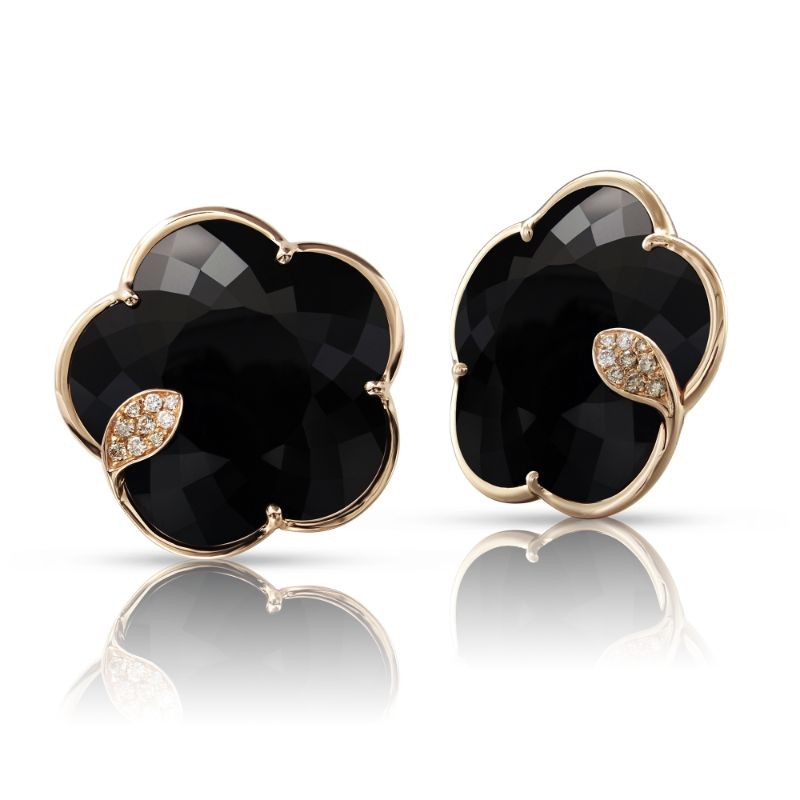 http://williambarthman.bluestar-apps.com/upload/product/18K RED GOLD EARRINGS TON JOLI 12.35 G OF GOLD .14CTW DIAMOND 32.14 BLACK STONE. 