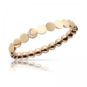 18K RED GOLD BRACELET LUCE 18.57 G OF GOLD .15 DIAMONDS. 