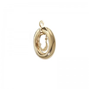 18K ROSE GOLD ONE-EARRING FIGLIA DEI FIORI WITH MOON 0.01. 