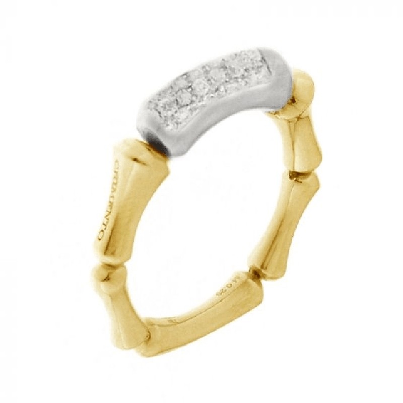 http://williambarthman.bluestar-apps.com/upload/product/CHIMENTO YG BAMBOO RING W/1 DIAMOND LINK   .30PTS. 