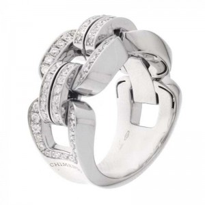 CHIMENTO WG RING W/4 DIAMOND SQUARES FRONT    .78PTS. 