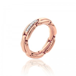 CHIMENTO 1K ROSE GOLD DIAMOND CONNECTION X-TEND RING 0.05 VS-G. 