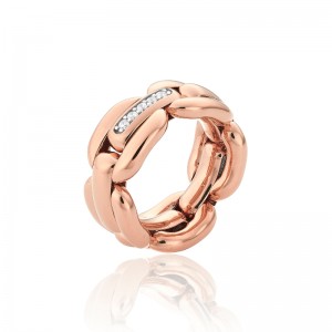 CHIMENTO 18K ROSE GOLD DIAMOND CONNECTION X-TEND RING 0.09 VS-G. 
