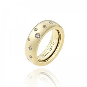 CHIMENTO 18K YELLOW GOLD DIAMOND BRIO RING 0.44 VS-G 9.10GR. 