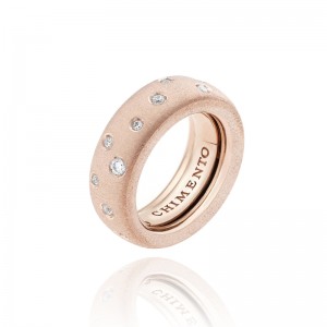 CHIMENTO  18K ROSE GOLD DIAMOND BRIO RING 0.44 VS-G 9.60GR. 