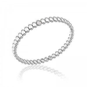 18K WHITE GOLD ARMILLAS ACQUA BRACELET WITH DIAMONDS. 