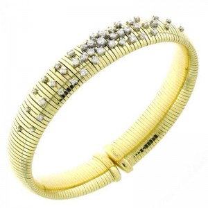 18K WHITE AND YELLOW GOLD STARDUST DIAMOND BRACELET. 