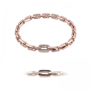 CHIMENTO 18K ROSE GOLD DIAMOND LINK X-TEND BRACELET 0.08 VS-G. 