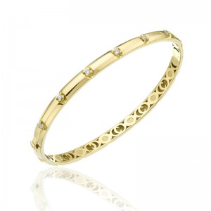 CHIMENTO 18K YELLOW GOLD DIAMOND BANGLE 0.21 VS-G. 