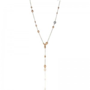 18K ROSE GOLD ARMILLAS ACQUA NECKLACE WITH DIAMONDS 0.24CT. 