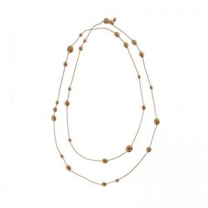 18K PINK GOLD ARMILLAS ACQUA NECKLACE WITH DIAMONDS. 