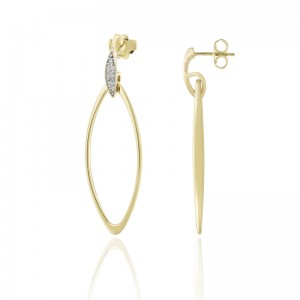 CHIMENTO 18K YELLOW GOLD  DIAMOND LINK SENSI EARRINGS 0.17 VS-G. 