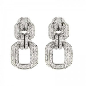 CHIMENTO WHITE GOLD DIAMONDS FEBO EARRINGS. 