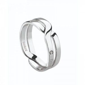 Damiani Abbraccio White Gold Diamond Ring