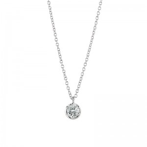 Damiani 18k White Gold Minou Diamond Necklace 0.15ctw. 