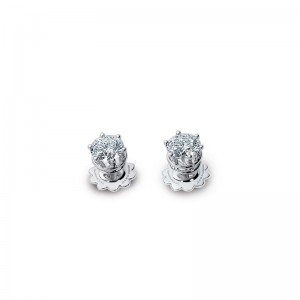 Damiani 18k White Gold Diamond Stud Earrings 0.50ctw. 