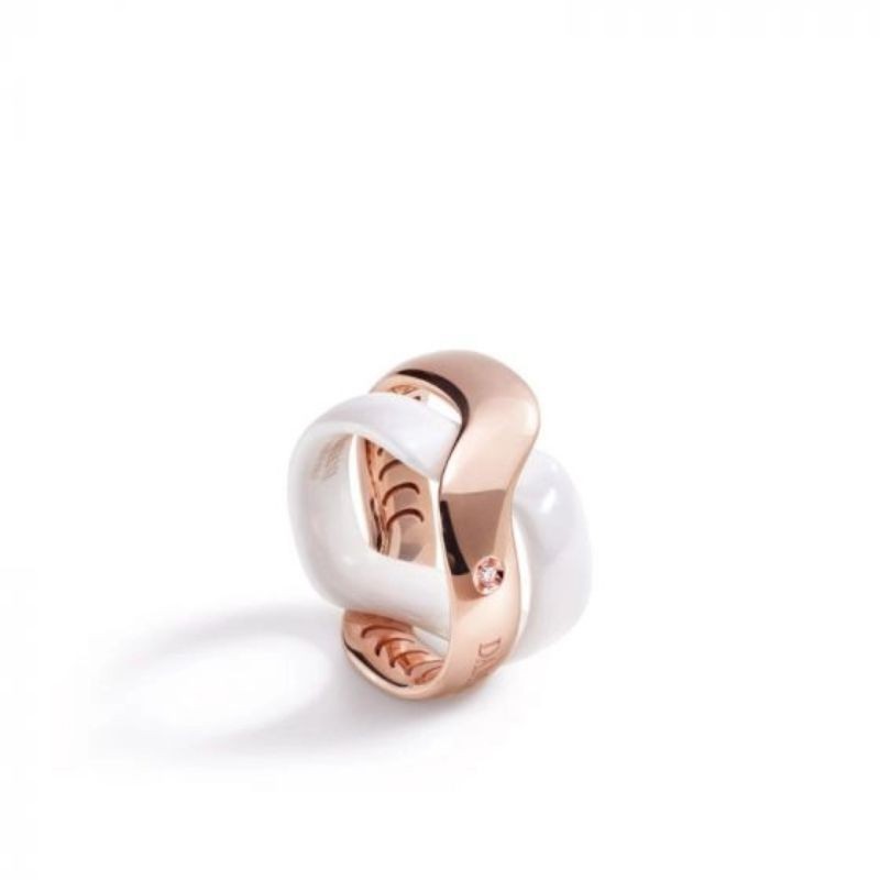 http://williambarthman.bluestar-apps.com/upload/product/Damiani Abbraccio White Ceramic And Rose Gold Ring