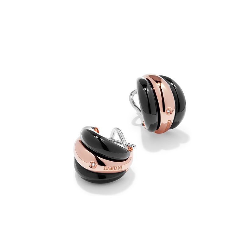 http://williambarthman.bluestar-apps.com/upload/product/Damiani Spicchi Luna Earrings In Rose Gold & Onyx And Diamond