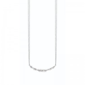 DAMIANI 18K WHITE GOLD DIAMOND MIMOSA NECKLACE 1.0000. 