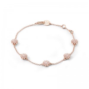 DAMIANI 18K ROSE GOLD DIAMOND MARGHERITA BRACELET 0.5200. 