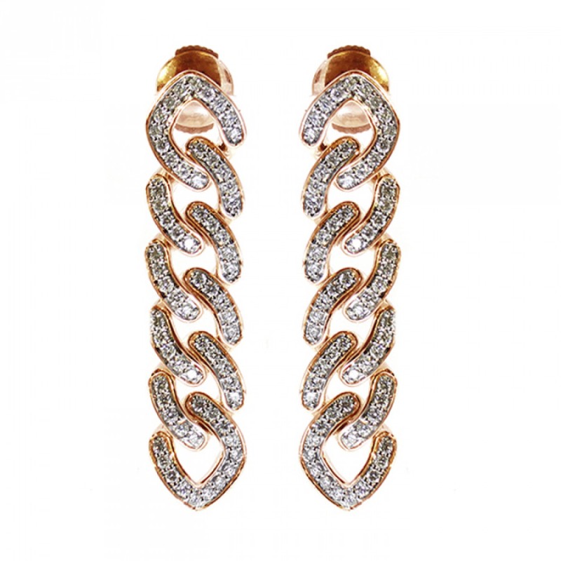 http://williambarthman.bluestar-apps.com/upload/product/DAMIANI 18K ROSE GOLD DIAMOND LINK CHAIN EARRINGS 0.7000. 