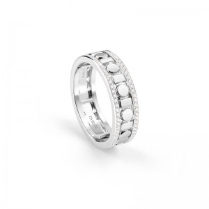 Damiani 18k White Gold Belle Epoque Reel Diamond Ring 0.36ctw. 