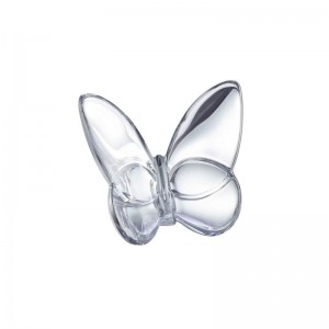 SILVER PAPILLON BUTTERFLY LEAD CRYSTAL. 