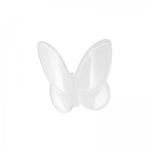 WHITE PAPILLON BUTTERFLY BACC SIGN/SAND BLASTED. 