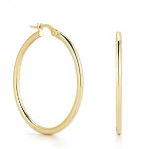 Roberto Coin 18K Yellow Gold Medium Round Hoop Earrings