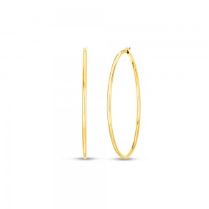 Roberto Coin 18 Karat Yellow Gold Perfect Gold Hoop Earrings