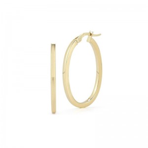 Roberto Coin Small Oval Hoop Earrings