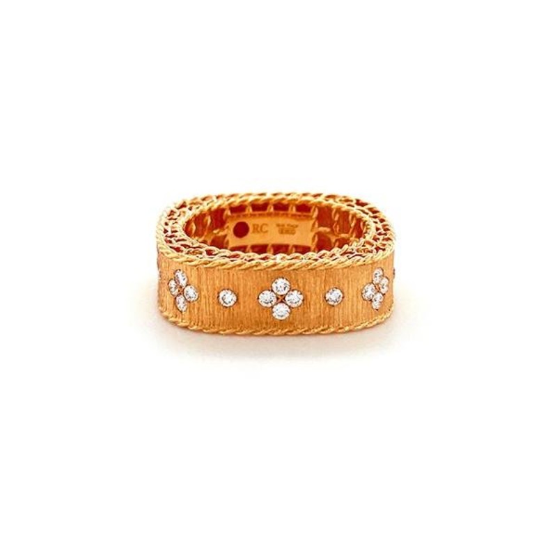http://williambarthman.bluestar-apps.com/upload/product/ROBERTO COIN 18K ROSE GOLD PRINCESS DIAMOND SQUARE RING 0.32. 
